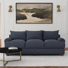 Load image into Gallery viewer, Heavy Duty Victorian Medallion Navy Blue Upholstery Drapery Fabric