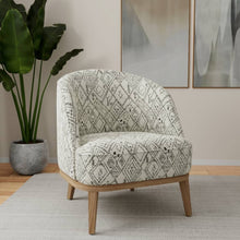 Load image into Gallery viewer, Heavy Duty Off White Black Ethnic Geometric Upholstery Fabric