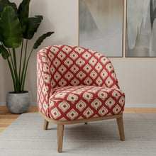 Load image into Gallery viewer, Rusty Red Mustard Gold Ivory Medallion Drapery Upholstery Fabric