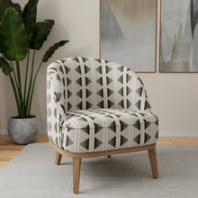 Load image into Gallery viewer, Heavy Duty Brown Grey Stripe Ethnic Geometric Upholstery Fabric