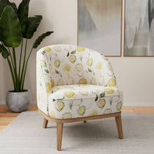 Load image into Gallery viewer, Fade Resistant Cream Green Yellow Teal Flora Drapery Upholstery Fabric