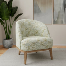 Load image into Gallery viewer, Stain Resistant Green Aqua Blue Cream Abstract Animal Pattern Upholstery Drapery Fabric