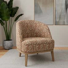 Load image into Gallery viewer, Heavy Duty Cream Rusty Brown Taupe Ethnic Geometric Upholstery Fabric