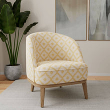 Load image into Gallery viewer, Heavy Duty Fade Resistant Cream Yellow Geometric Diamond Upholstery Fabric