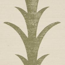 Load image into Gallery viewer, Schumacher Acanthus Stripe Sisal Wallpaper 5006058 / Olive
