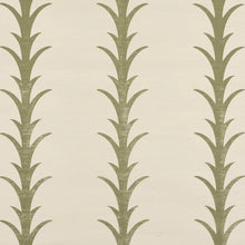 Load image into Gallery viewer, Schumacher Acanthus Stripe Sisal Wallpaper 5006058 / Olive