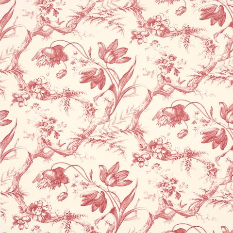 Schumacher Toile De Fleurs Wallpaper 5009122 / Rouge