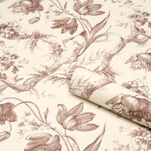 Load image into Gallery viewer, Schumacher Toile De Fleurs Wallpaper 5009124 / Fawn