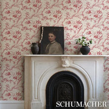 Load image into Gallery viewer, Schumacher Toile De Fleurs Wallpaper 5009122 / Rouge