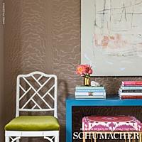 Load image into Gallery viewer, Schumacher Moiré Wallcovering Wallpaper 5009671 / Fawn