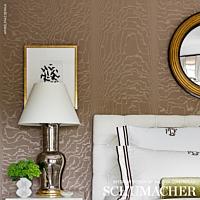Load image into Gallery viewer, Schumacher Moiré Wallcovering Wallpaper 5009671 / Fawn