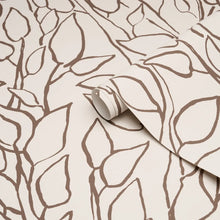 Load image into Gallery viewer, Schumacher Solandra Vine Wallpaper 5010074 / Brown