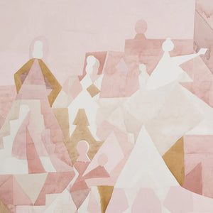 Schumacher Steps Panel Set Wallpaper 5011101 / Rose & Camel