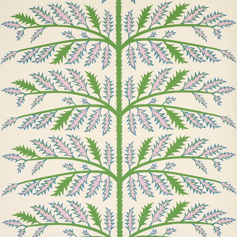 Schumacher Thistle Wallpaper 5011430 / Ivory