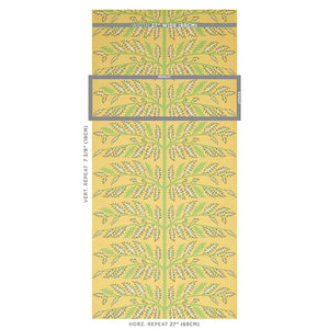 Schumacher Thistle Wallpaper 5011432 / Mustard