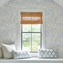 Load image into Gallery viewer, Schumacher Sunlit Palm Sisal Wallpaper 5012040 / Chambray