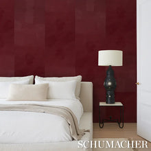 Load image into Gallery viewer, Schumacher Hand Combed Plaster Wallpaper 5013955 / Oxblood