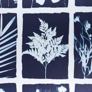 Schumacher Cyanotype Panel Wallpaper 5013881 / Indigo