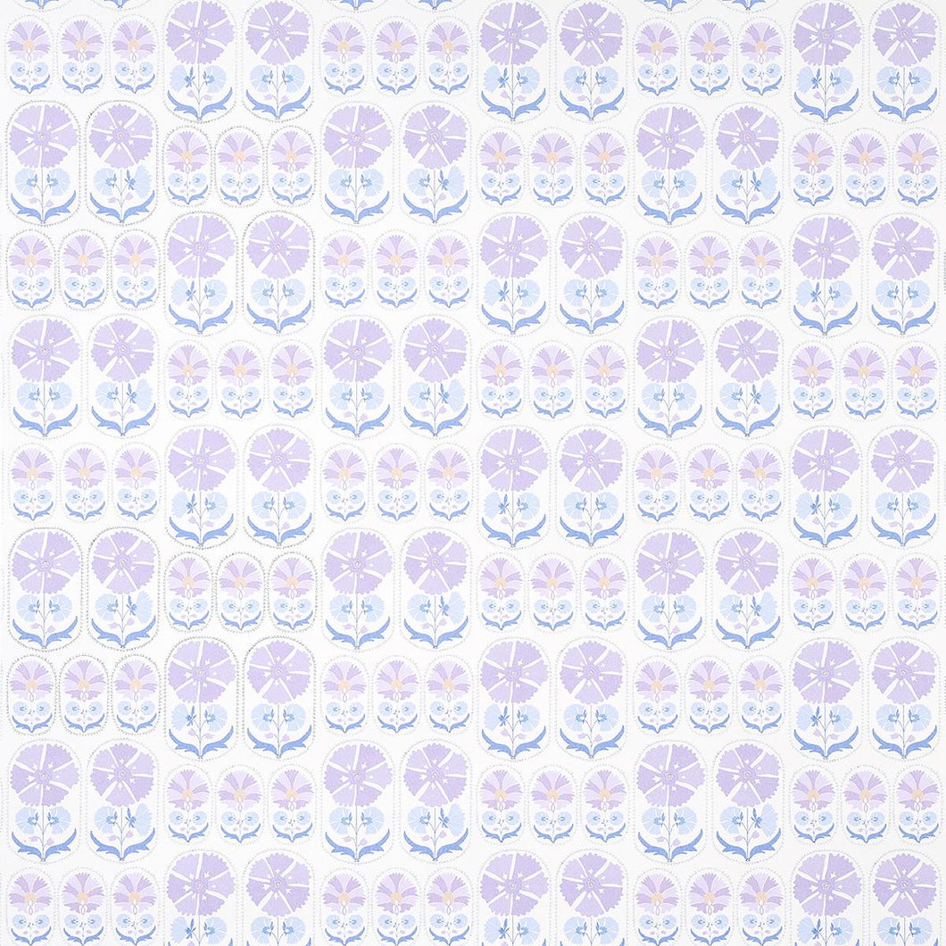 Schumacher Anjuna Floral Wallpaper 5014111 / Lilac