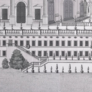 Schumacher Piazza Firenze Panel Set Wallpaper 5014301 / Grisaille