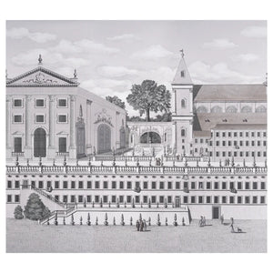 Schumacher Piazza Firenze Panel Set Wallpaper 5014301 / Grisaille
