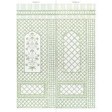 Load image into Gallery viewer, Schumacher Bamboo Trellis Panel A Wallpaper 5014390 / Green
