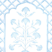 Load image into Gallery viewer, Schumacher Bamboo Trellis Panel A Wallpaper 5014391 / Blue