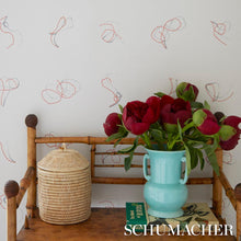 Load image into Gallery viewer, Schumacher Butcher String Wallpaper 5014470 / Red And White On Ivory