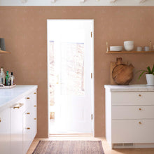 Load image into Gallery viewer, Schumacher Butcher String Wallpaper 5014471 / Red And White On Brown