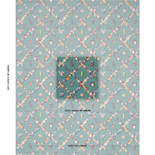 Load image into Gallery viewer, Schumacher Grotto Treillage Wallpaper 5014490 / Multi On Teal