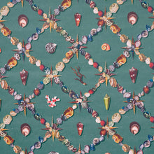 Load image into Gallery viewer, Schumacher Grotto Treillage Wallpaper 5014490 / Multi On Teal