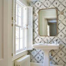 Load image into Gallery viewer, Schumacher Grotto Treillage Wallpaper 5014491 / Grisaille