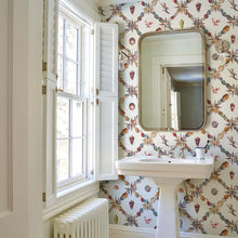 Load image into Gallery viewer, Schumacher Grotto Treillage Wallpaper 5014492 / Multi On Ivory