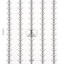 Load image into Gallery viewer, Schumacher Acanthus Stripe Wallpaper 5014773 / Carbon On Ivory