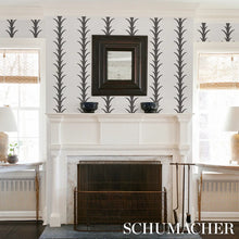 Load image into Gallery viewer, Schumacher Acanthus Stripe Wallpaper 5014773 / Carbon On Ivory