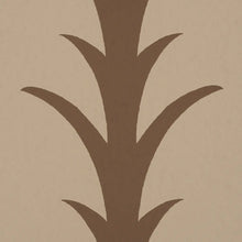 Load image into Gallery viewer, Schumacher Acanthus Stripe Wallpaper 5014774 / Brown On Beige
