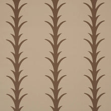 Load image into Gallery viewer, Schumacher Acanthus Stripe Wallpaper 5014774 / Brown On Beige