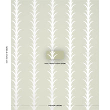 Load image into Gallery viewer, Schumacher Acanthus Stripe Wallpaper 5014776 / Metallic On Sage
