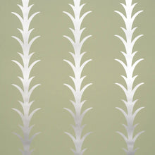 Load image into Gallery viewer, Schumacher Acanthus Stripe Wallpaper 5014776 / Metallic On Sage