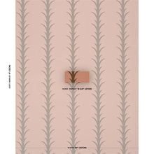 Load image into Gallery viewer, Schumacher Acanthus Stripe Wallpaper 5014778 / Brown On Rosewood