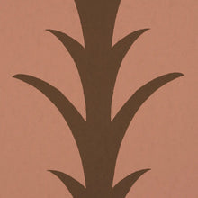 Load image into Gallery viewer, Schumacher Acanthus Stripe Wallpaper 5014778 / Brown On Rosewood