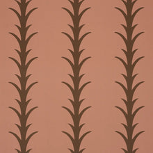 Load image into Gallery viewer, Schumacher Acanthus Stripe Wallpaper 5014778 / Brown On Rosewood