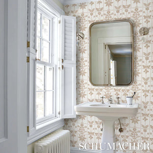 Schumacher Georgia Wildflowers Wallpaper 5014821 / Neutral