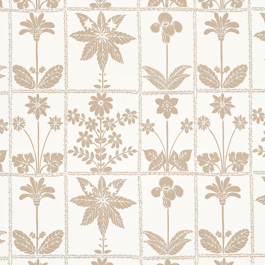Schumacher Georgia Wildflowers Wallpaper 5014821 / Neutral