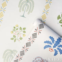 Load image into Gallery viewer, Schumacher Willard House Stencil Wallpaper 5014840 / Blue