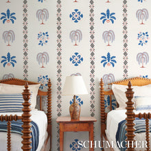 Load image into Gallery viewer, Schumacher Willard House Stencil Wallpaper 5014840 / Blue
