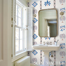 Load image into Gallery viewer, Schumacher Willard House Stencil Wallpaper 5014840 / Blue