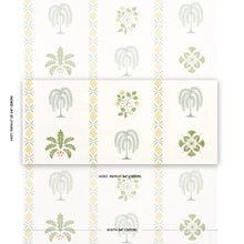 Load image into Gallery viewer, Schumacher Willard House Stencil Wallpaper 5014841 / Green