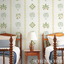Load image into Gallery viewer, Schumacher Willard House Stencil Wallpaper 5014841 / Green