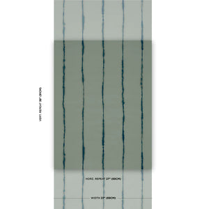 Schumacher Ephemera Wallpaper 5014872 / Teal Gray